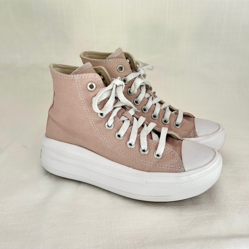 EUC CONVERSE Chuck Taylor All Star Move Platform Pink / Mauve Women Size 5 1/2